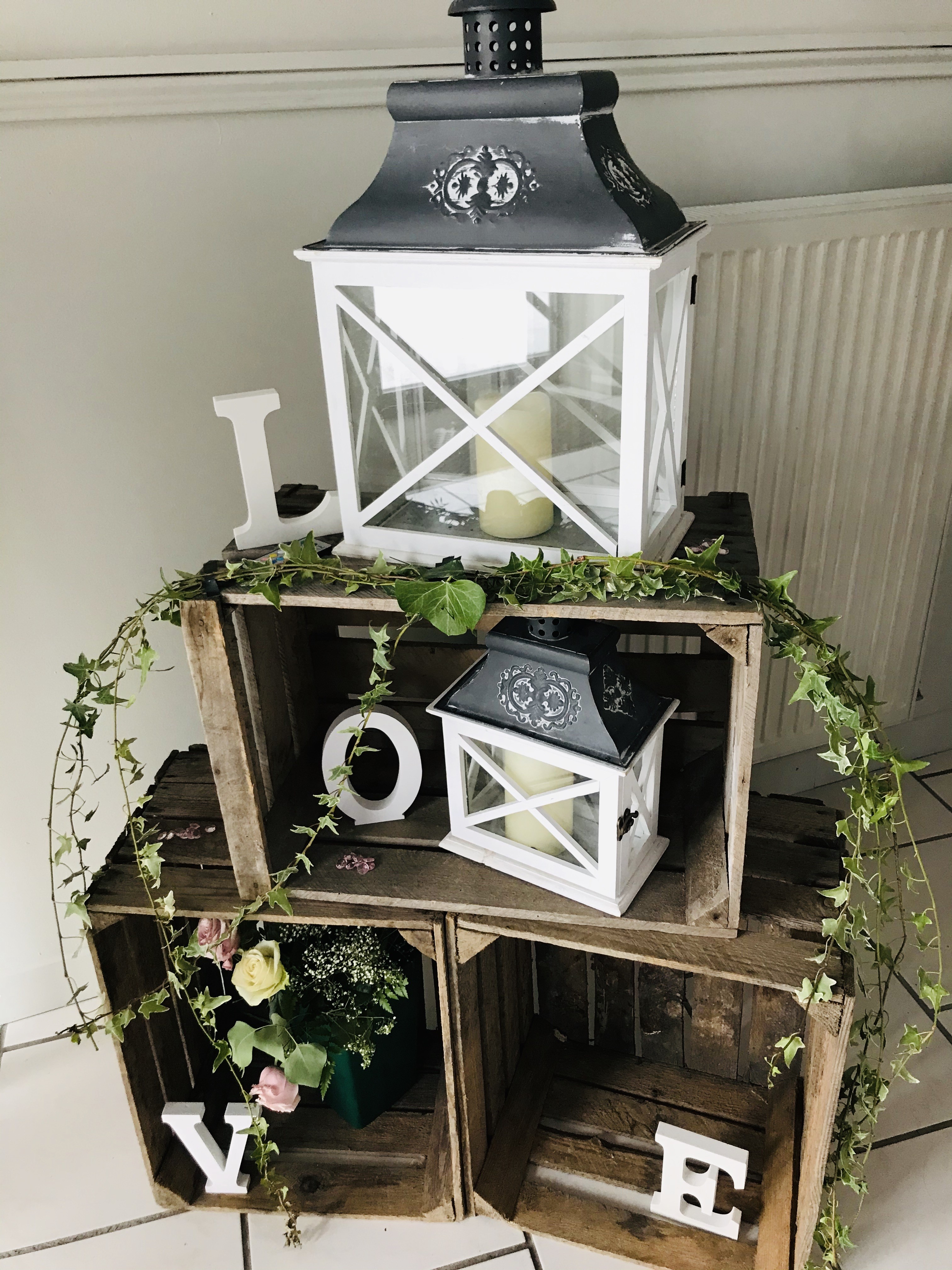 Déco mariage Caisses bois